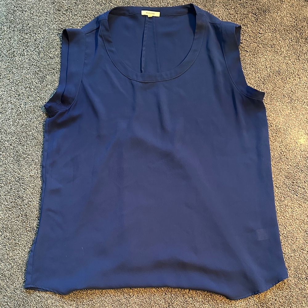Pleione Classic Navy Sleeveless Blouse